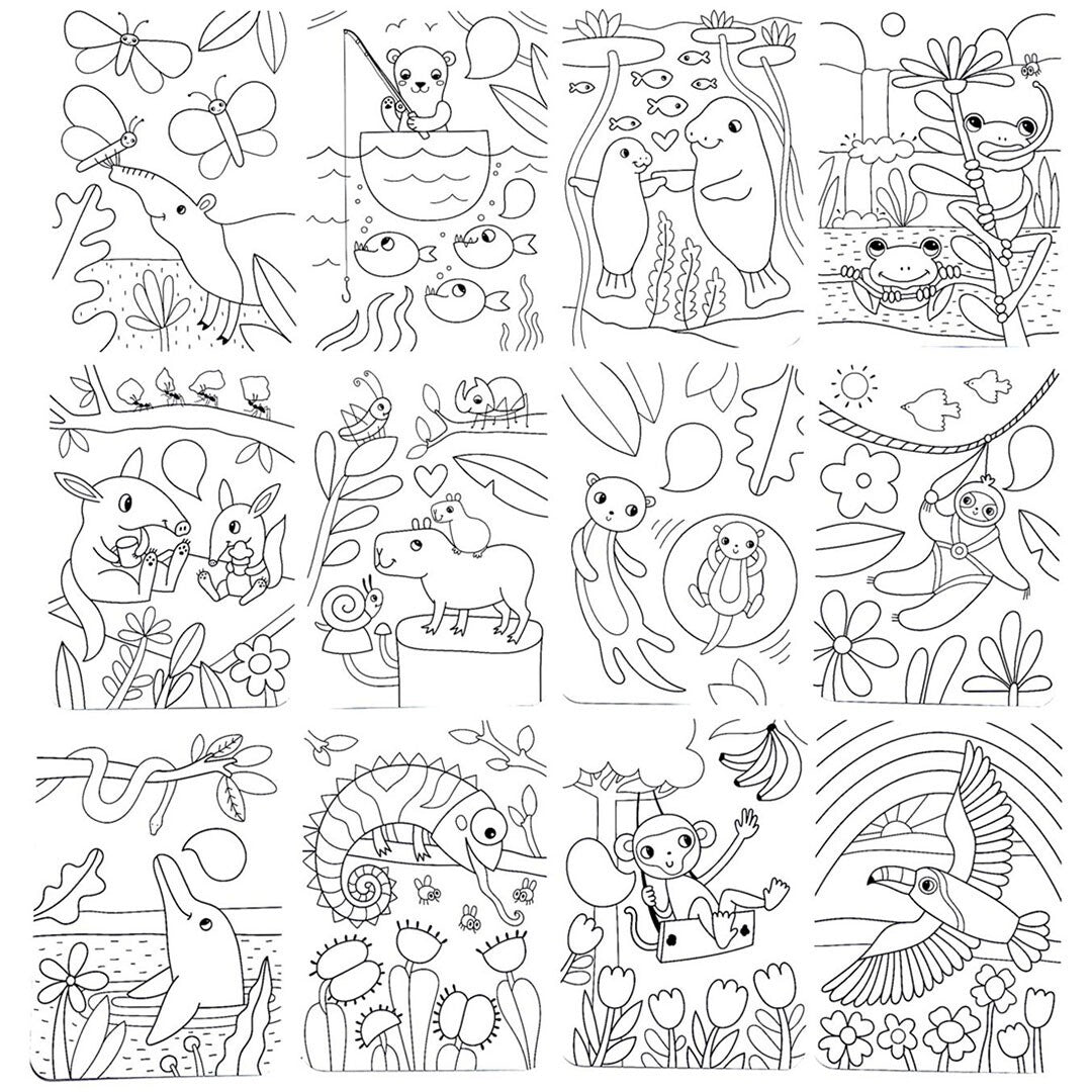 ooly kleurplaten undercover art rainforest fun - 12st | 02.161-119 | 2
