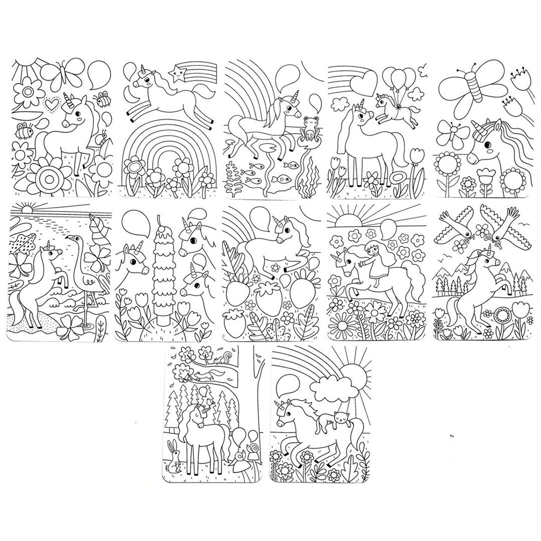 ooly kleurplaten undercover art unicorn friends - 12st | 02.161-116 | 2