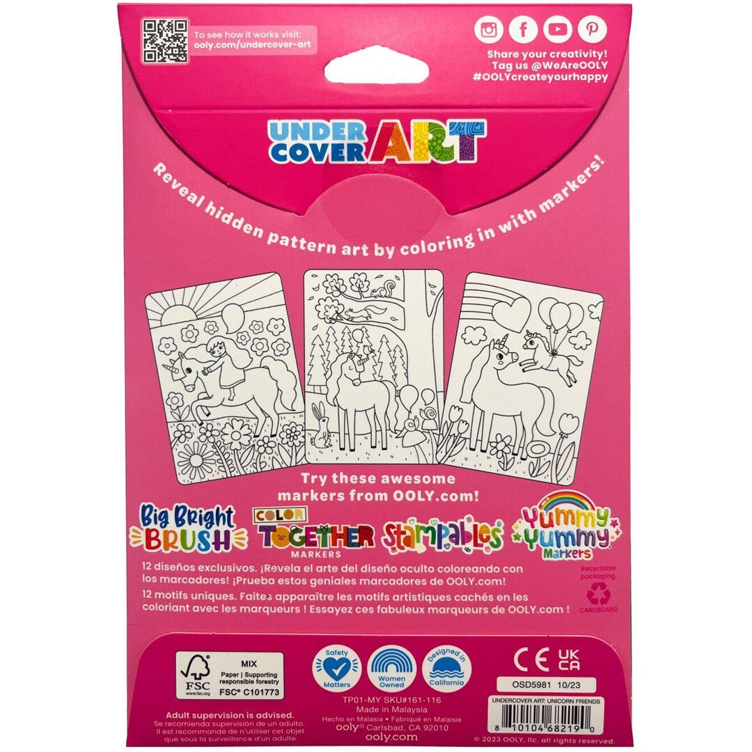 ooly kleurplaten undercover art unicorn friends - 12st | 02.161-116 | 3