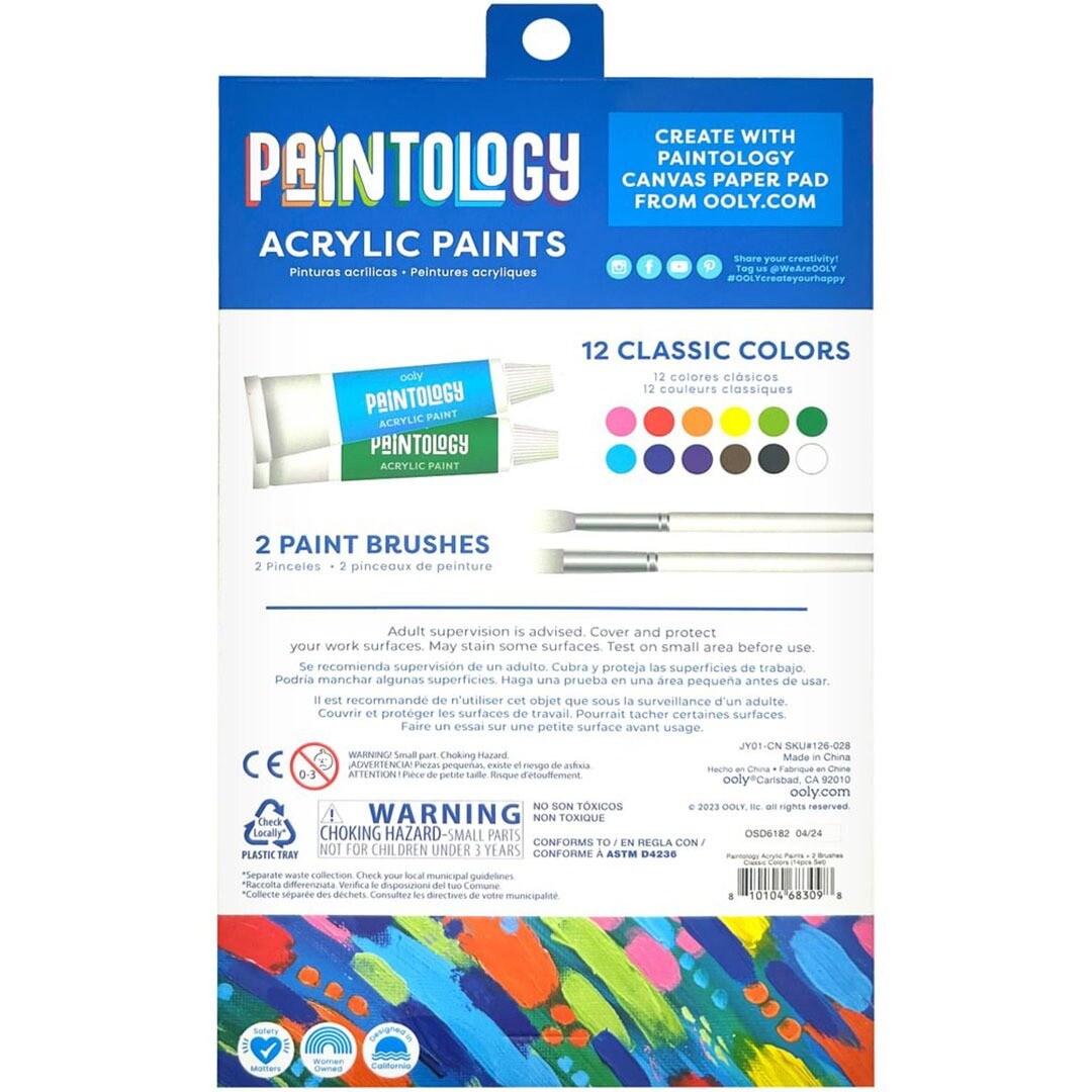 ooly paintology acrylverf - classic colors - 12st | 02.126-028 | 3