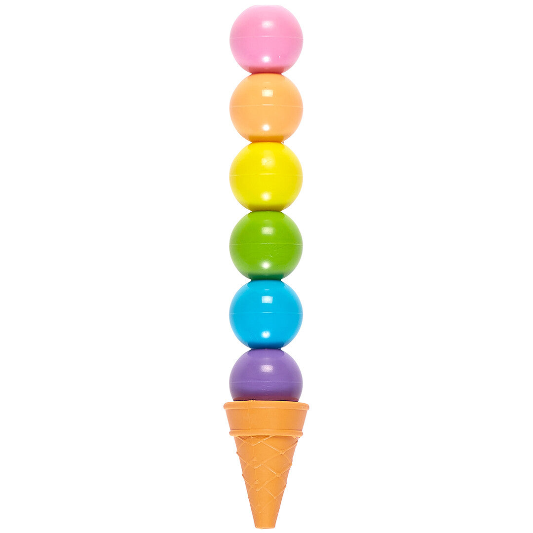 ooly stapelbare mini kleurpotloden regenboogijsjes - 6st | 02.133-099 | 1