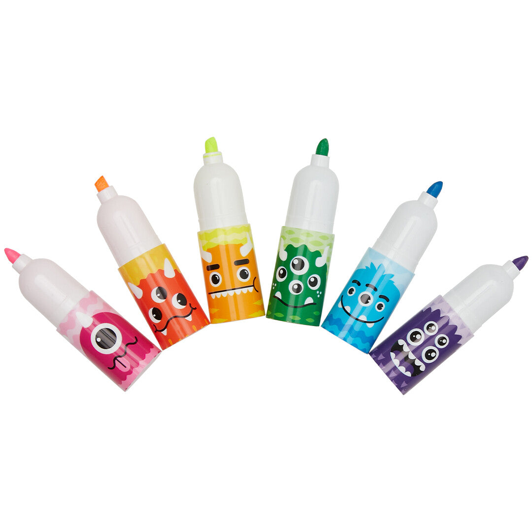 ooly stapelbare mini markeerstiften monsters - 6st | 02.130-101 | 0