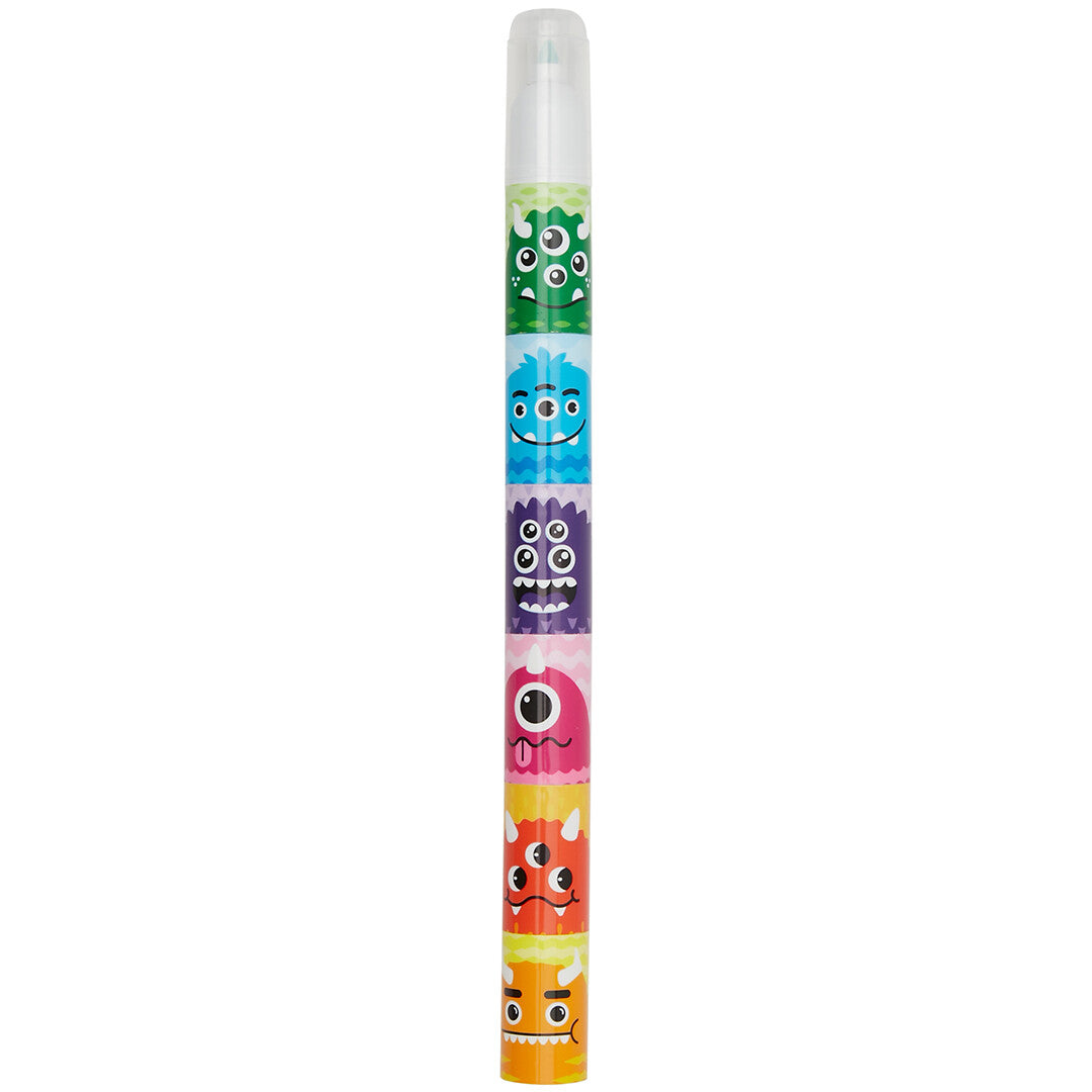 ooly stapelbare mini markeerstiften monsters - 6st | 02.130-101 | 1