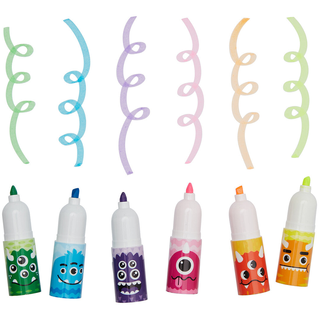 ooly stapelbare mini markeerstiften monsters - 6st | 02.130-101 | 2