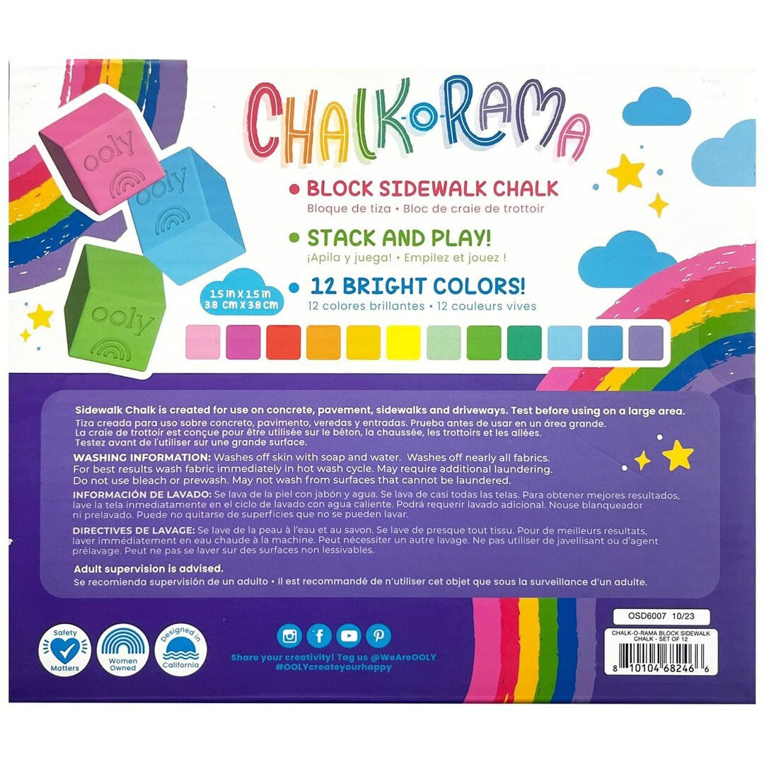 ooly stoepkrijt chalk-o-rama - 12st | 02.124-007 | 3