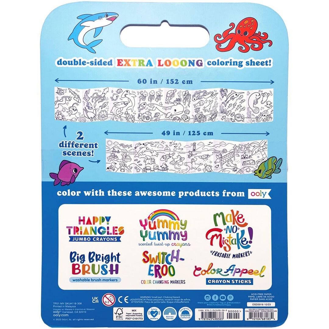 ooly uitvouwbaar kleurboek oceaan avontuur | 02.118-308 | 3
