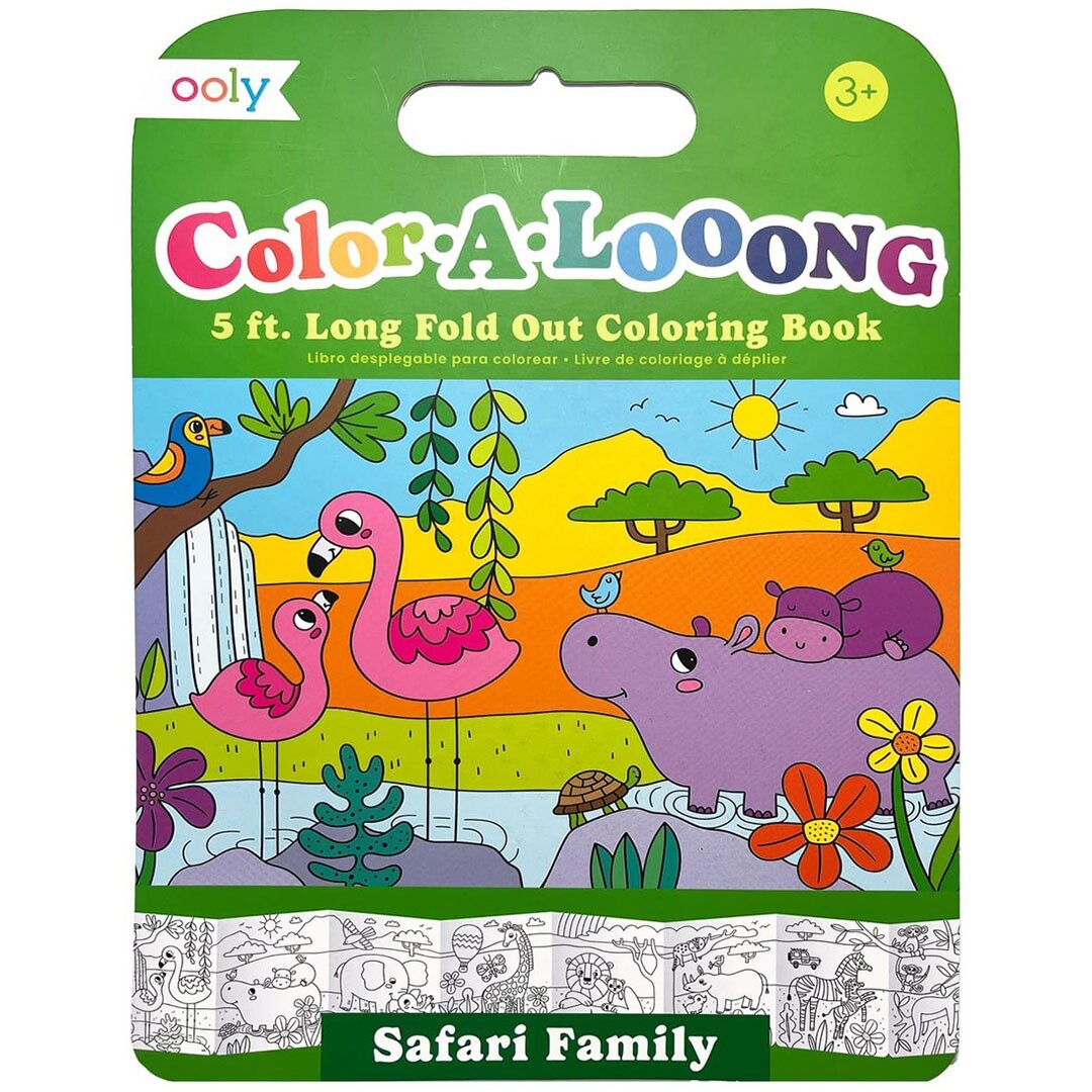 ooly uitvouwbaar kleurboek safari familie | 02.118-310 | 0