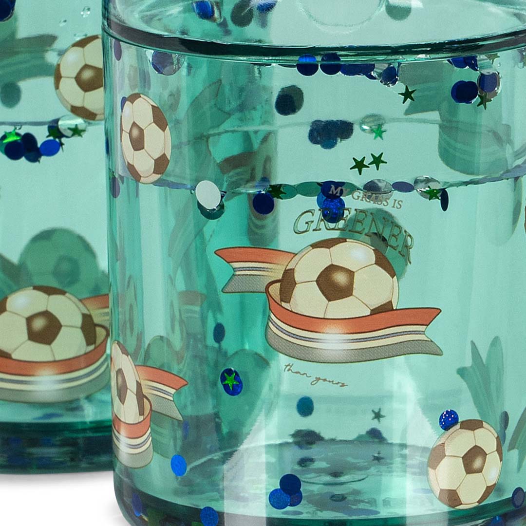 konges sløjd kinderbekers met glitter - kick it - 2st | KS104588 | 2