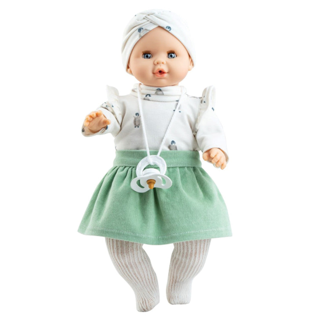 paola reina babypop sonia - groene rok - 36 cm | PR48066 | 1