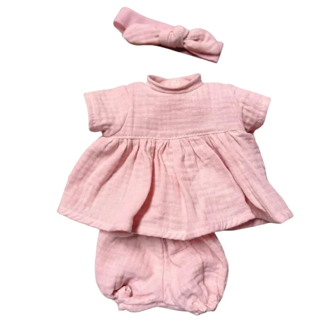 paola reina babypop sonia - lichtroze jurk - 36 cm | PR48065 | 2