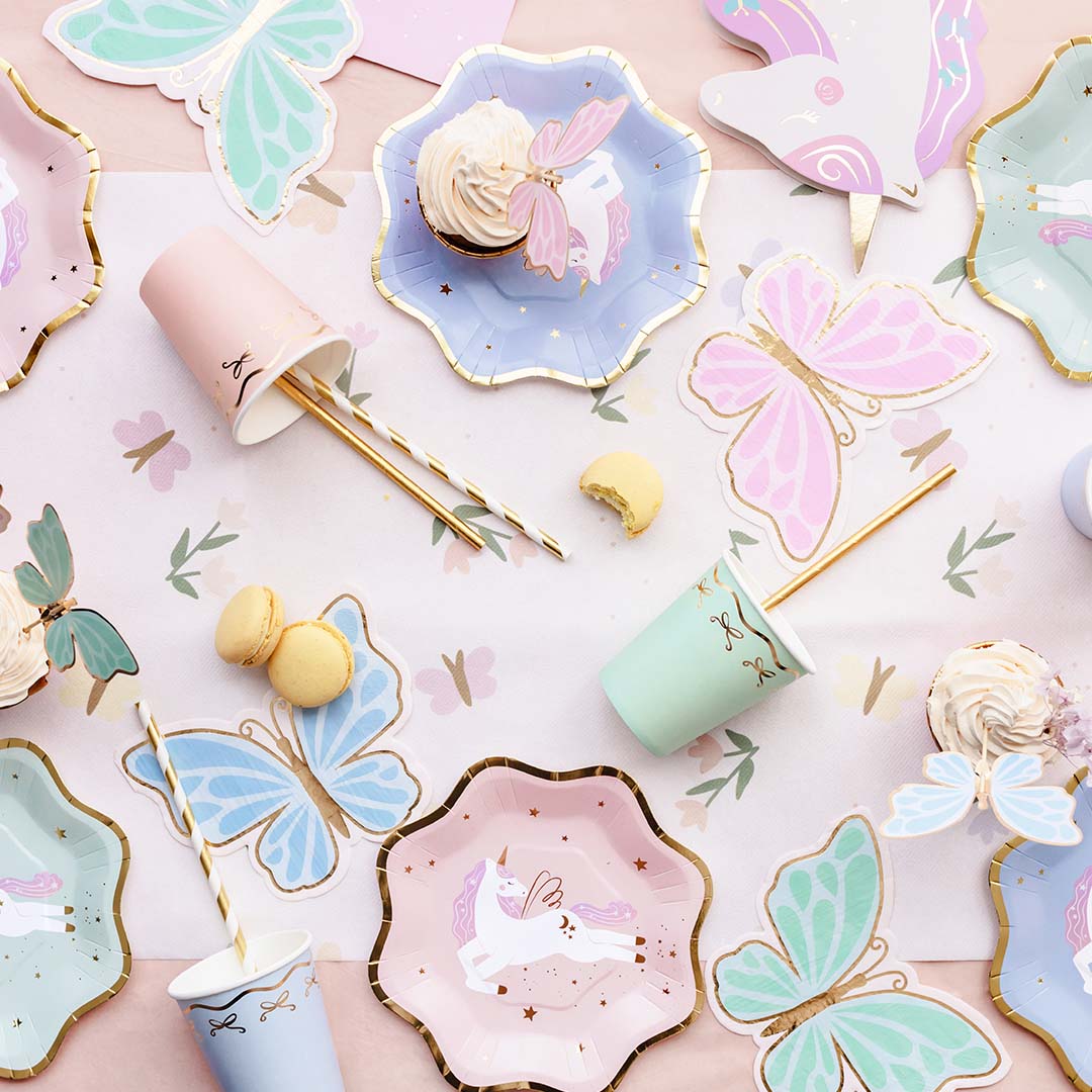 partydeco borden - eenhoorn - 6st | TPP94 | 3