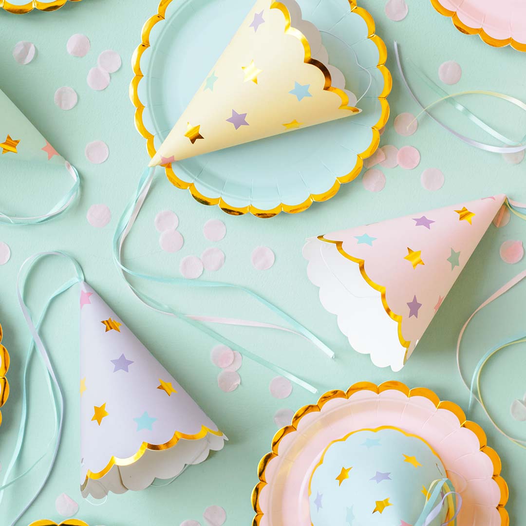 partydeco borden - mintgroen - 6st | TPP16-103 | 2
