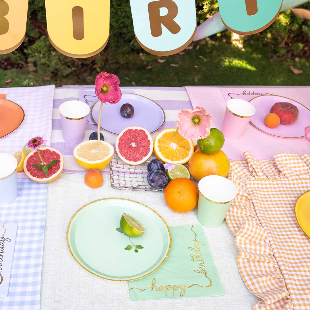 partydeco borden - pastel mix - 6st | TPP91 | 2