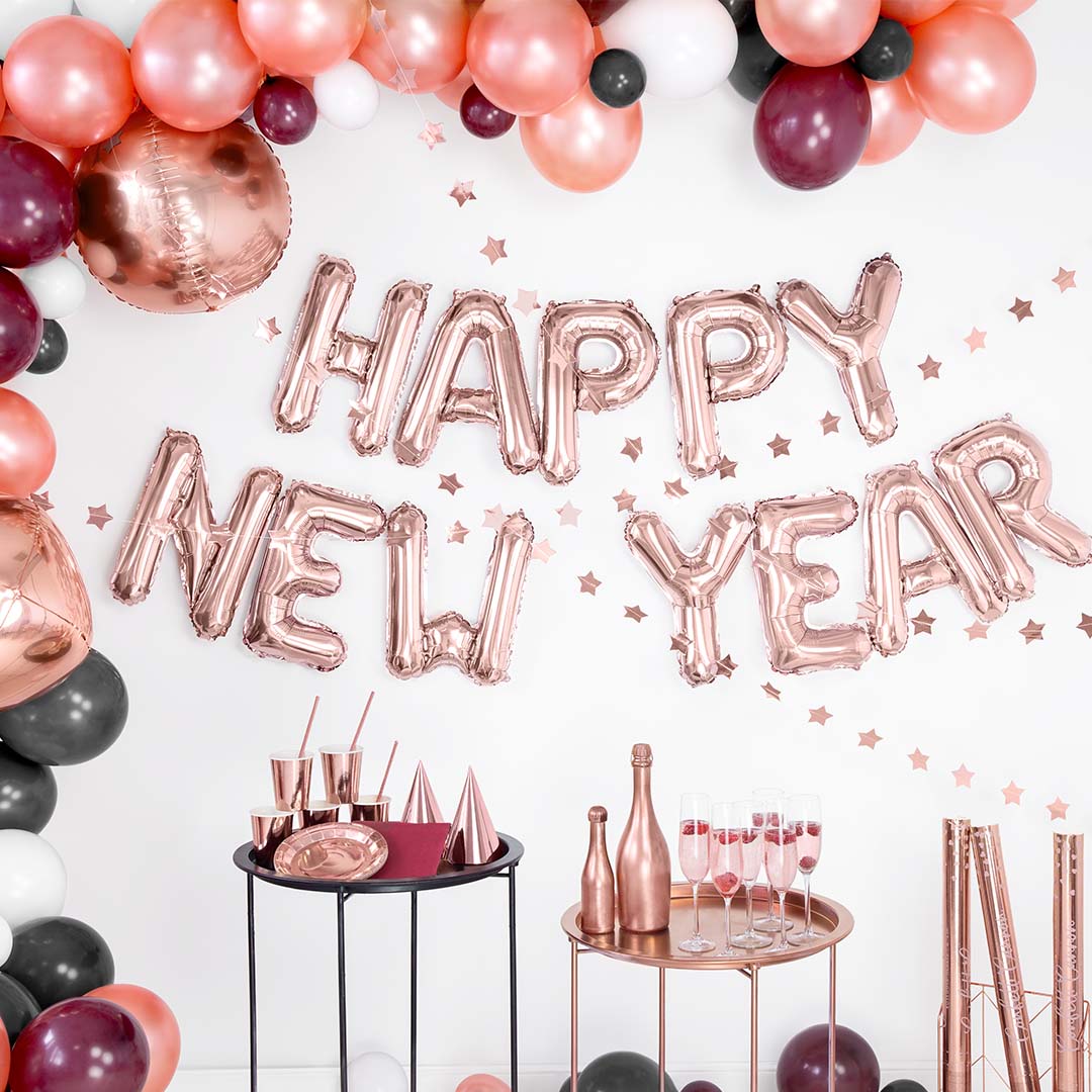 partydeco feesthoedjes - rose goud - 6st |  CZAP6-019R | 3