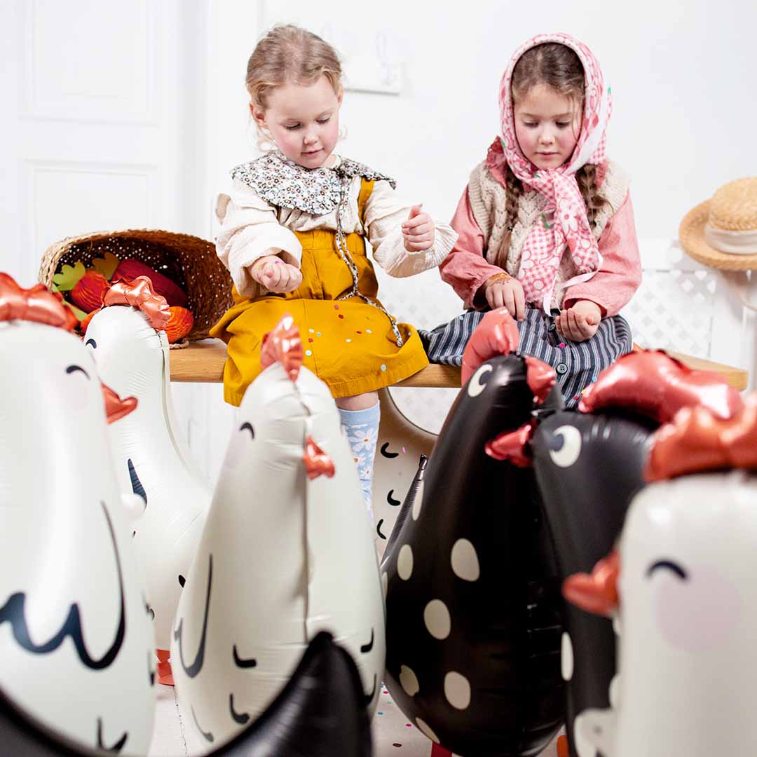 partydeco folieballon kip - 60 cm | FB187 | 6