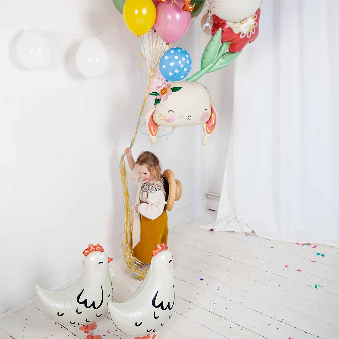partydeco folieballon kip - 60 cm | FB187 | 5