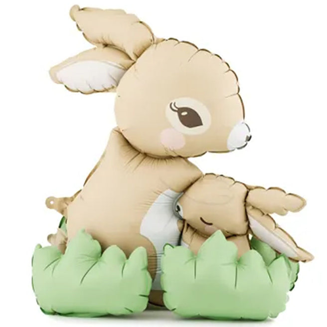 partydeco folieballon konijnen - 60 cm | FB402 | 2