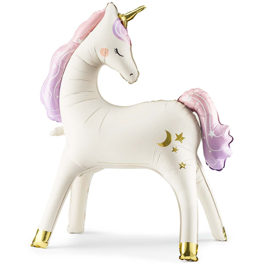 partydeco folieballon staande eenhoorn - 95 cm | FB247 | 1