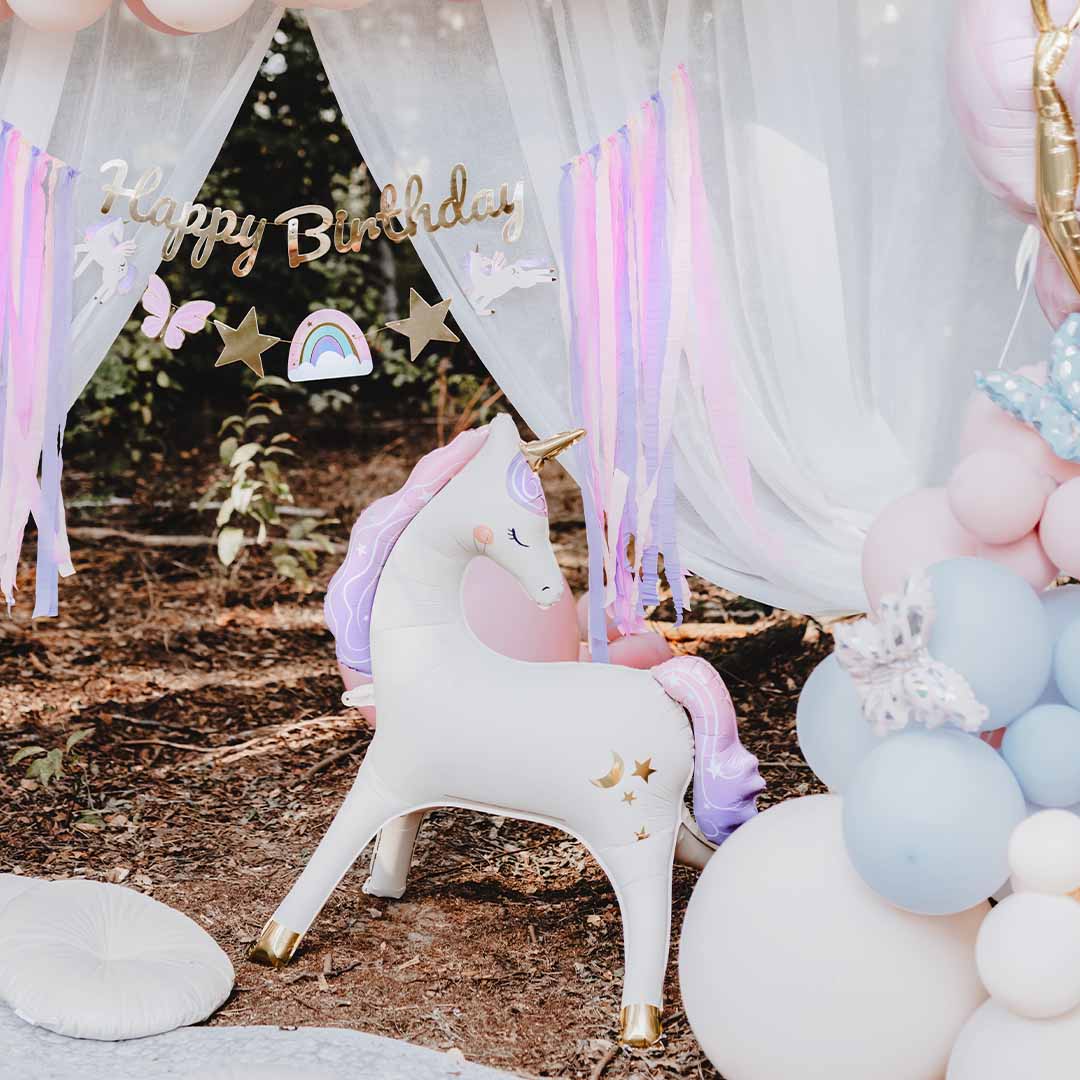 partydeco folieballon staande eenhoorn - 95 cm | FB247 | 2