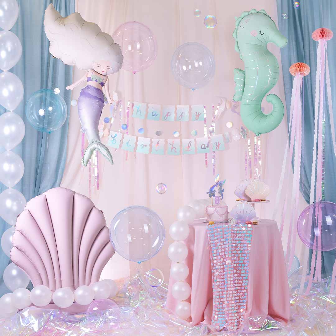 partydeco folieballon zeepaardje - 98 cm | FB251 | 2