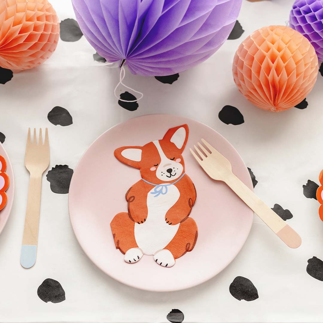 partydeco servetten - corgi - 12st | SPK40 | 2