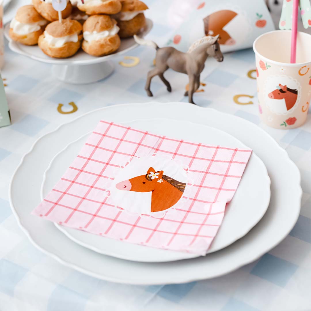 partydeco servetten - paard - 12st | SP33-98 | 3