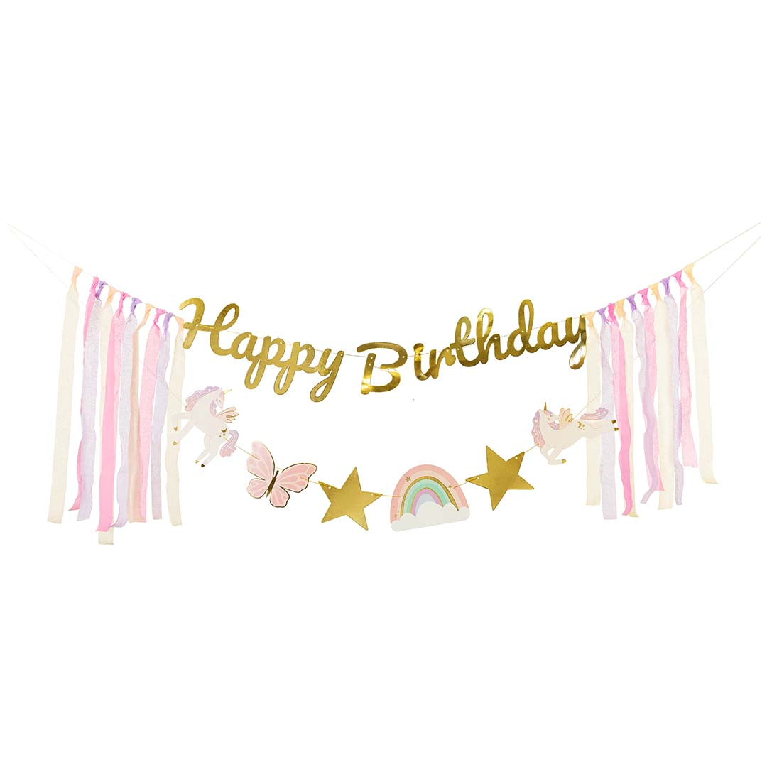 partydeco slinger happy birthday - eenhoorns | GRL120 | 1