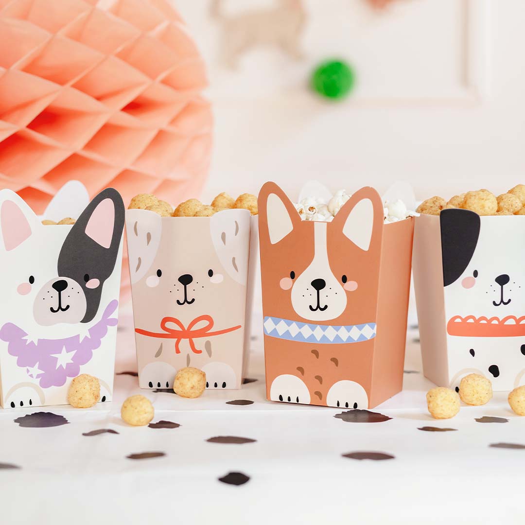 partydeco snackdoosjes - honden - 6st | POP15 | 3