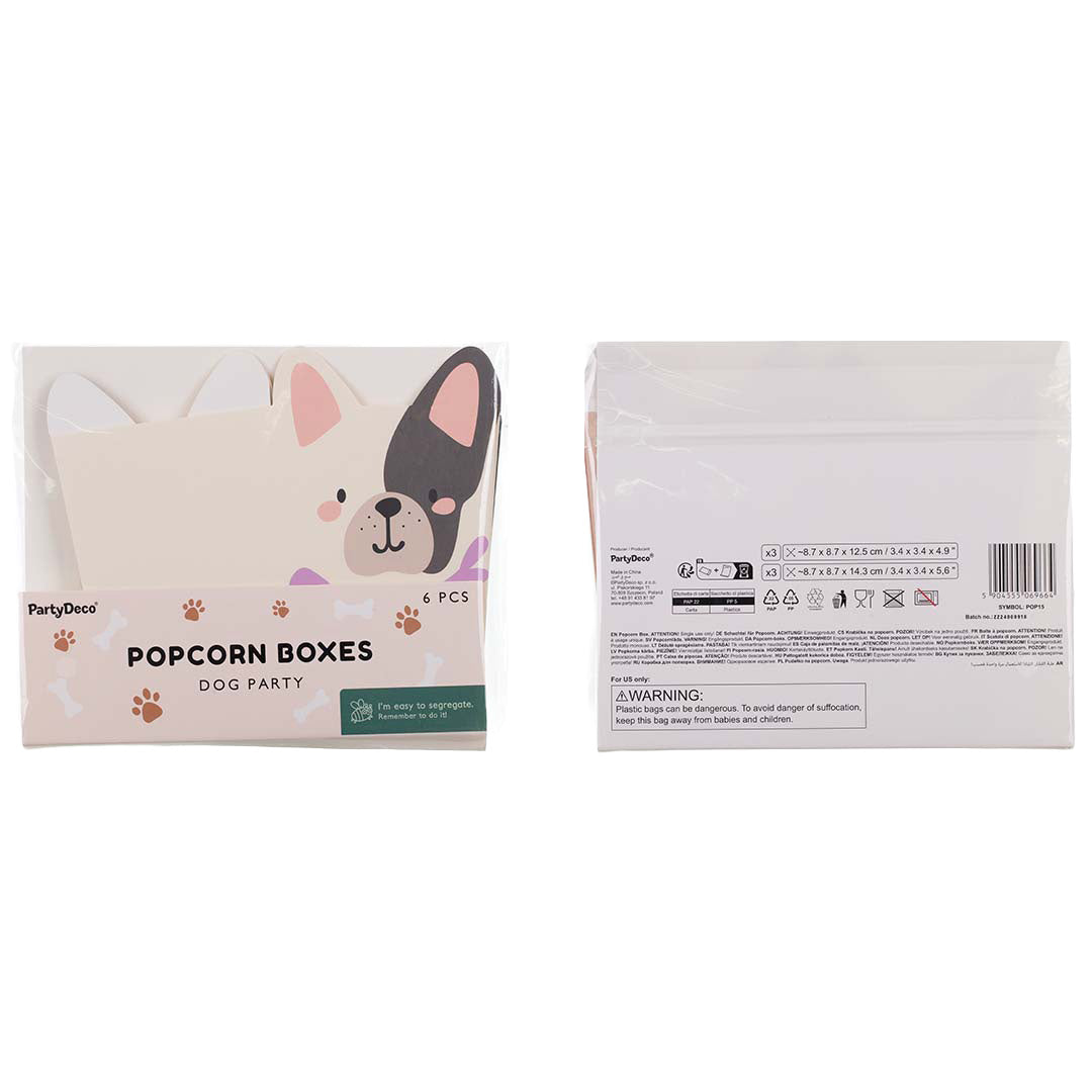 partydeco snackdoosjes - honden - 6st | POP15 | 4