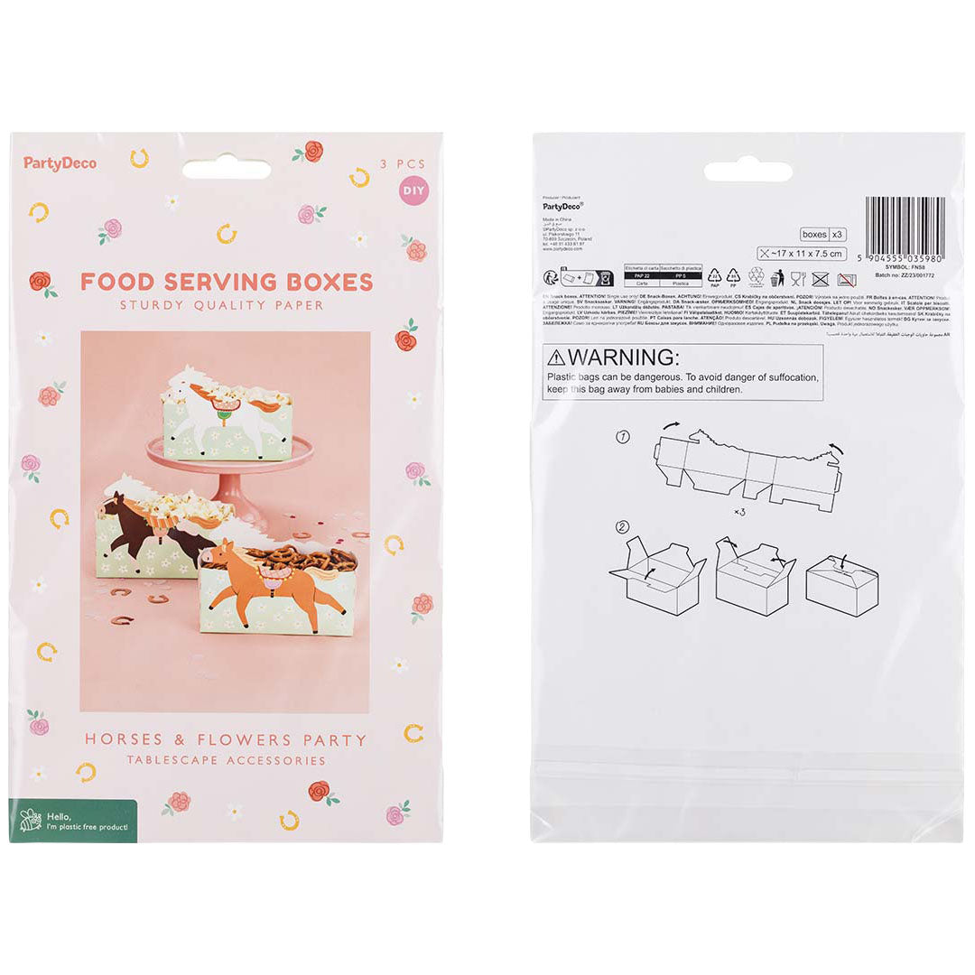 partydeco snackdoosjes - paarden - 3st | FNS8 | 4