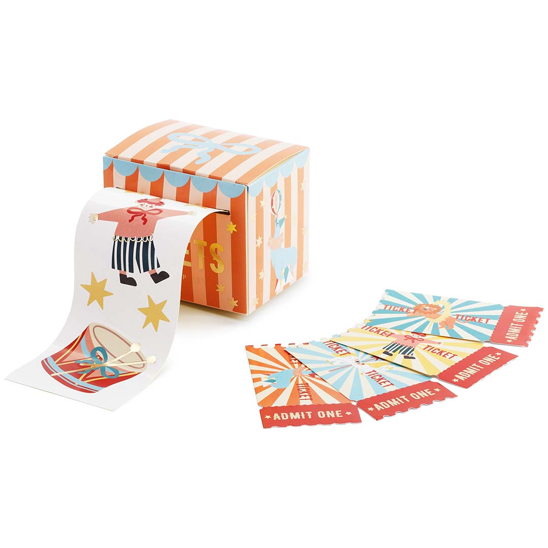partydeco stickers en entreekaartjes circus | NR5 | 1
