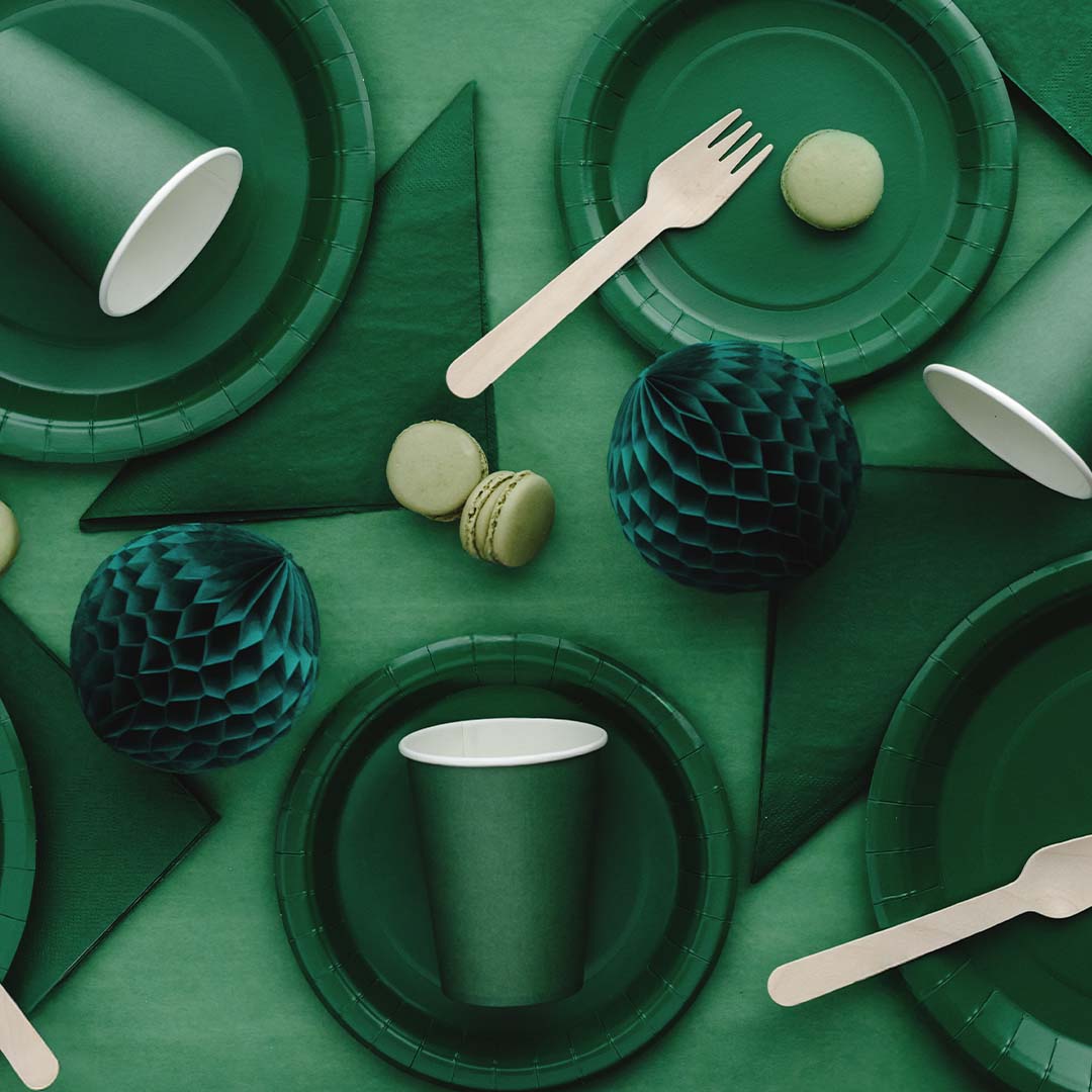 partydeco tafelkleed - donkergroen | OBS6-012C | 4