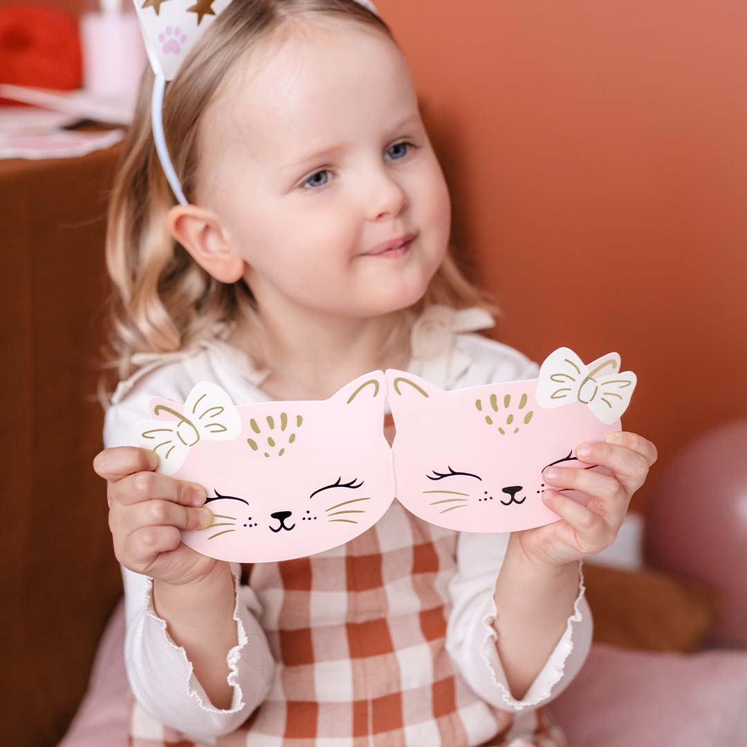 partydeco verjaardagsuitnodigingen - poes - 6st | ZPP6 | 4