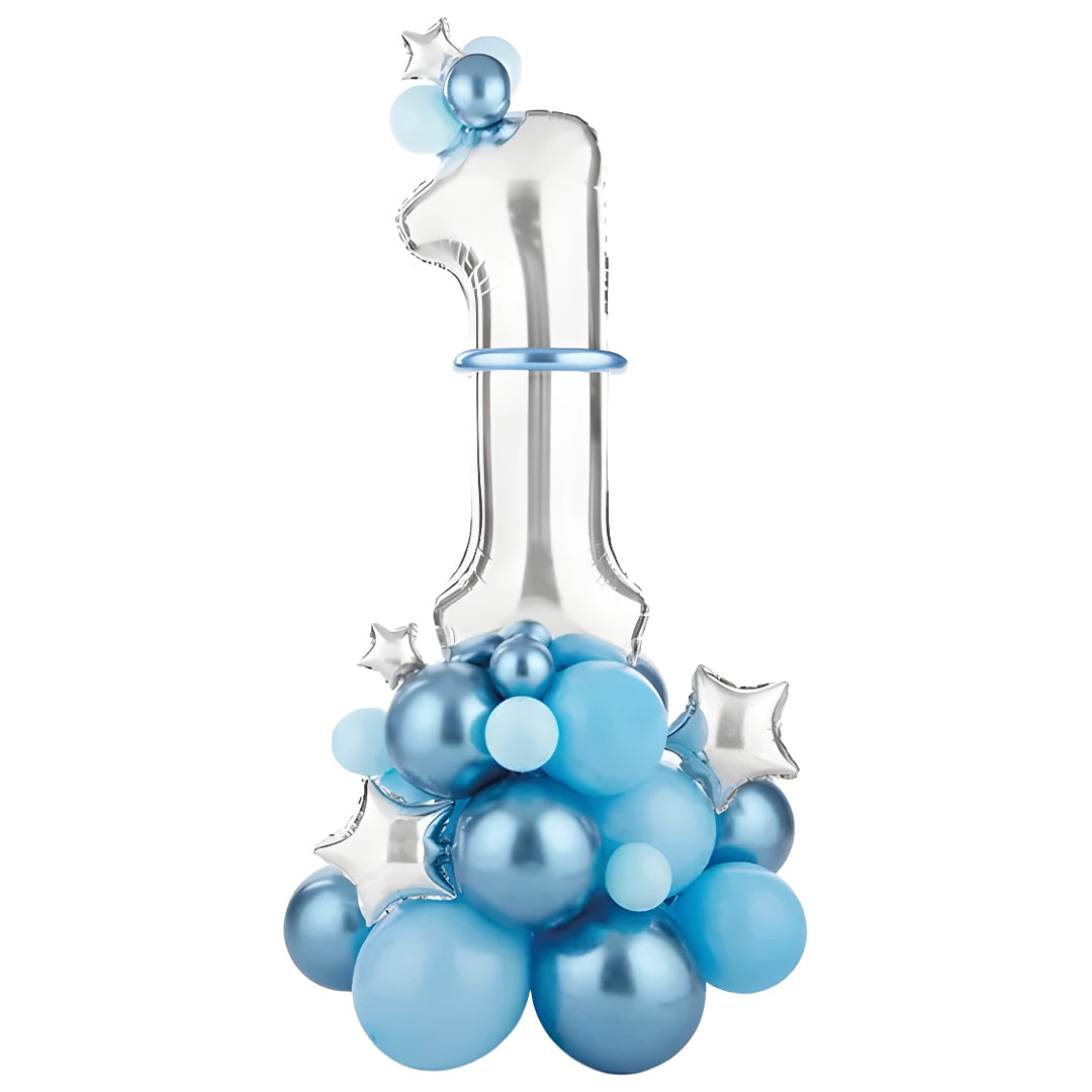 partydeco ballonkit 1 - blauw - 90x140 cm