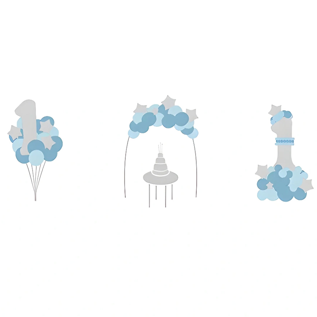 partydeco ballonkit 1 - blauw - 90x140 cm