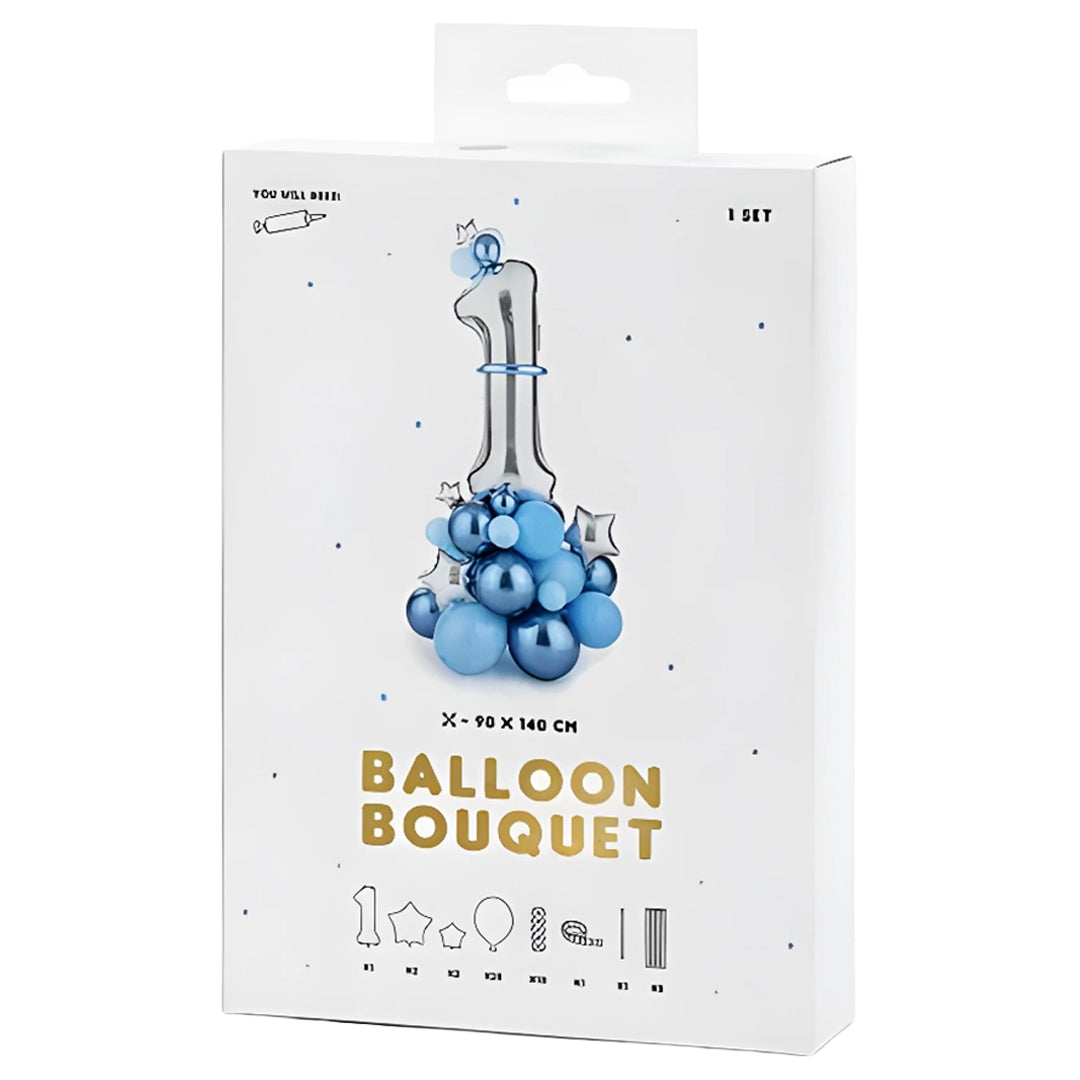 partydeco ballonkit 1 - blauw - 90x140 cm
