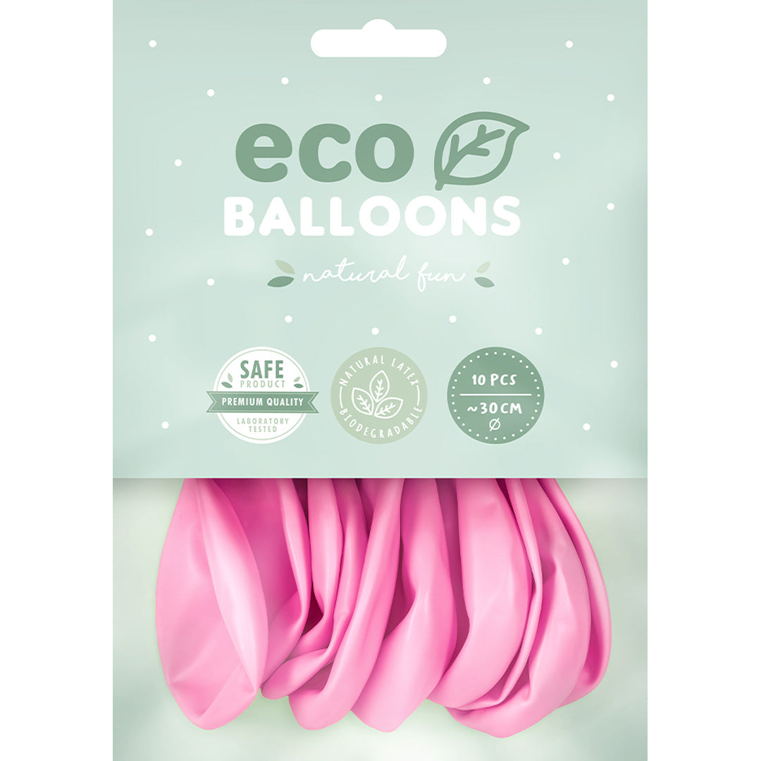 partydeco ballonnen pastel - roze - 30 cm - 10st | ECO30P-081-10 | 4