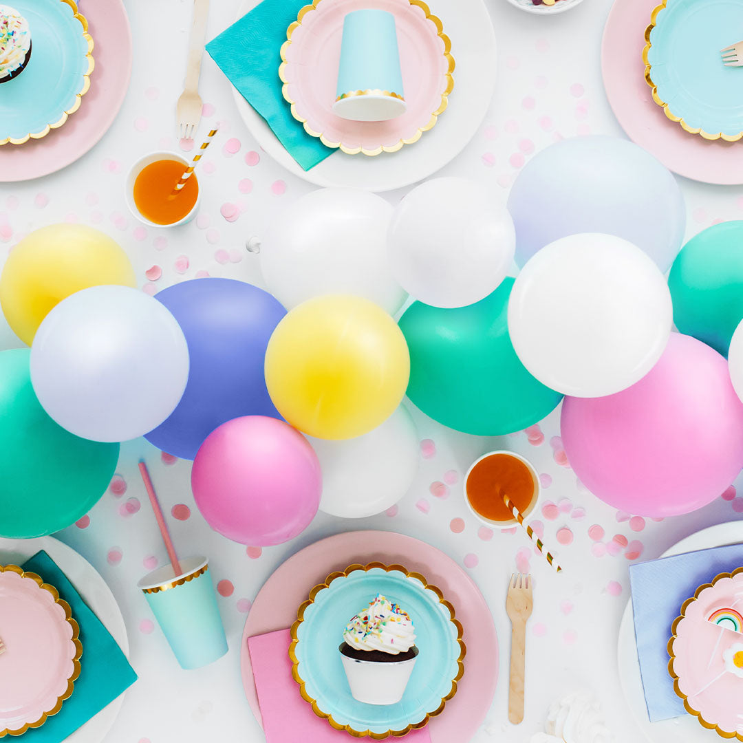 partydeco ballonnen pastel - roze - 30 cm - 10st | ECO30P-081-10 | 3