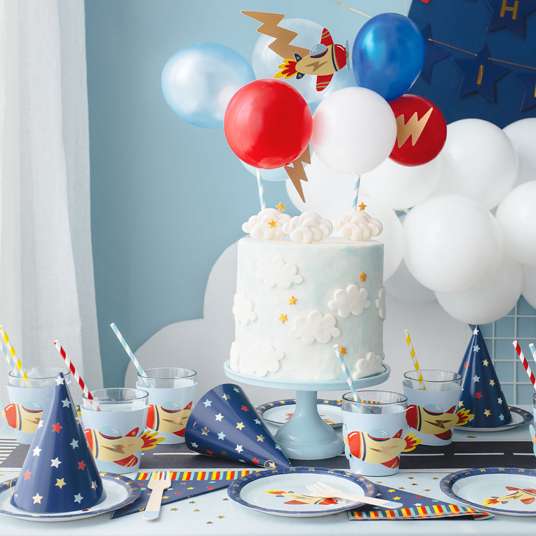 partydeco bekerhoesje - vliegtuig - 6st | NKP1 | 4