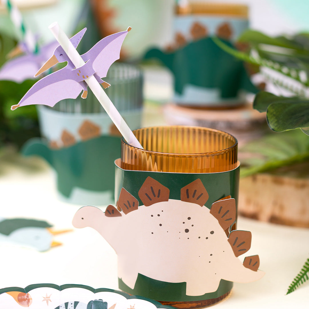 partydeco bekerhoesjes - dino - 6st | NKP2 |  3