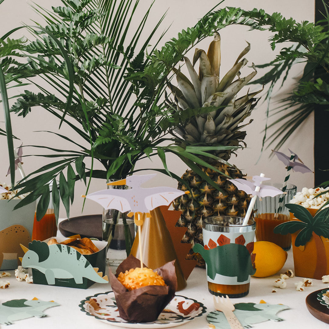 partydeco bekerhoesjes - dino - 6st | NKP2 |  4