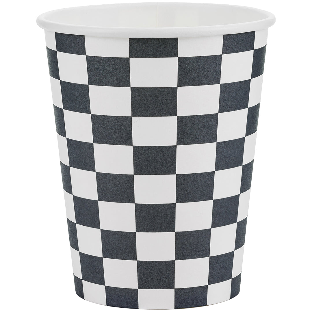 partydeco bekers - geruit - 6st | KPP74-EU1 | 