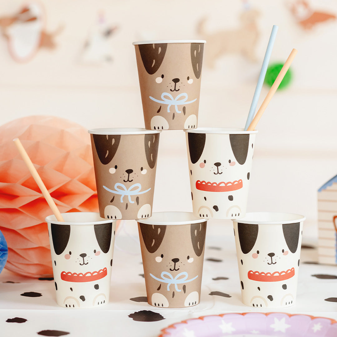 partydeco bekers - hond - 6st |   KPP98-EU1 | 3