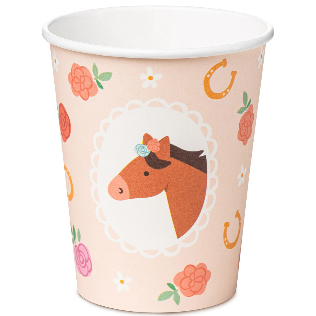 partydeco bekers - paard - 6st | KPP77-EU1 | 