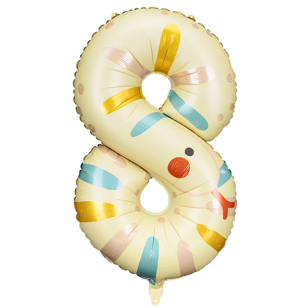 partydeco cijferballon 8 - slang - 86 cm | FB163-8 