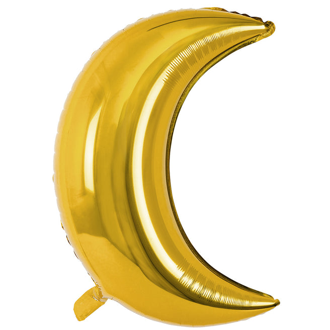 partydeco folieballon maan - goud - 60 cm | FB16M-019 | 
