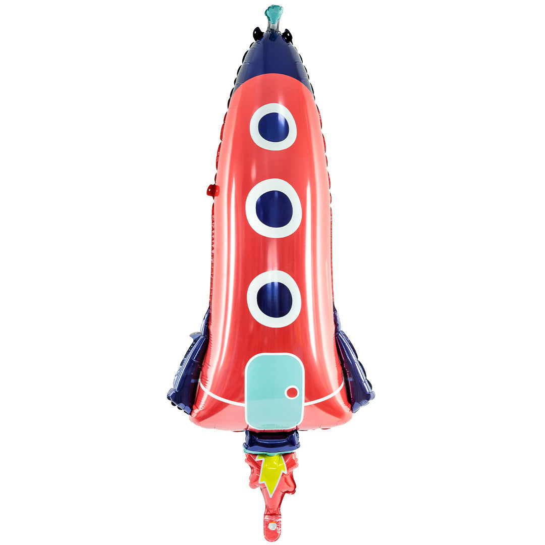 partydeco folieballon raket - 115 cm | FB61 | 