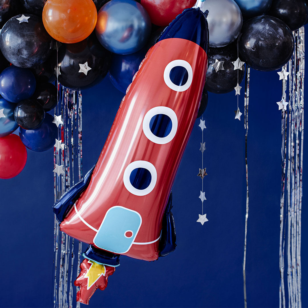 partydeco folieballon raket - 115 cm | FB61 | 2