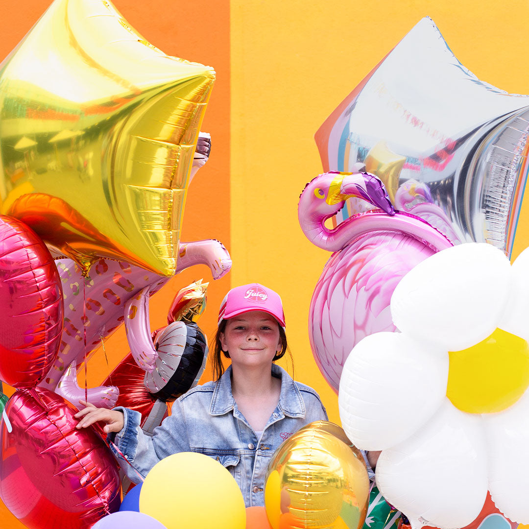 partydeco folieballon ster - zilver - 70 cm | FB78M-018 | 4