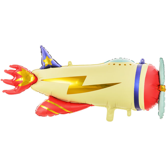 partydeco folieballon vliegtuig - 91 cm